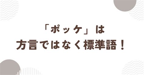 ポッケ 方言|ポッケとは？ 意味や使い方